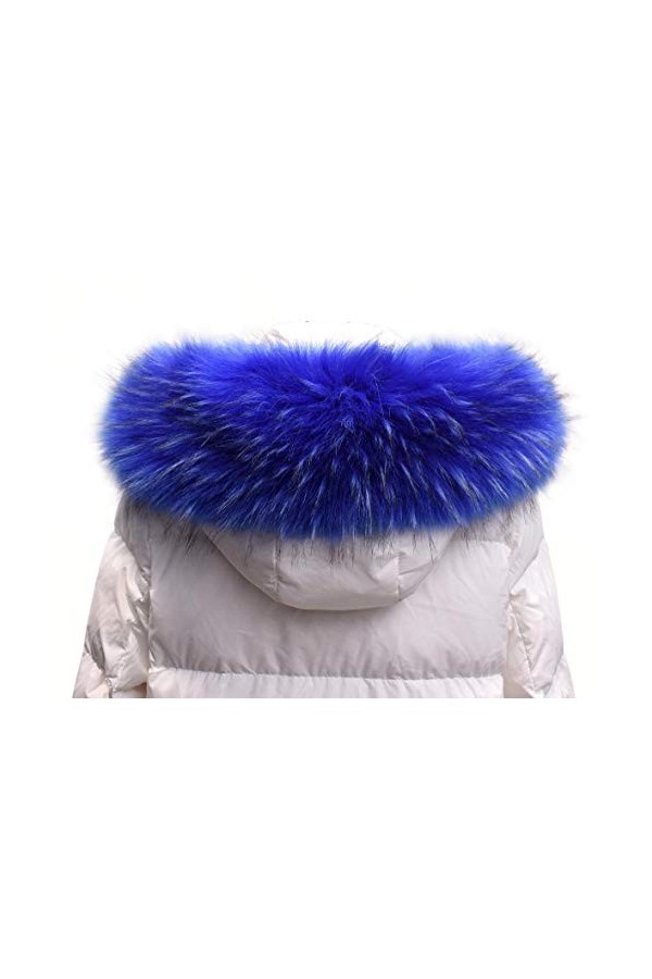 MoreChioce Capuche Col Fausse Fourrure de Renard,Femmen Hiver Collier de Fourrure Faux Col Fourrure Synthétique Echarpe Amovi