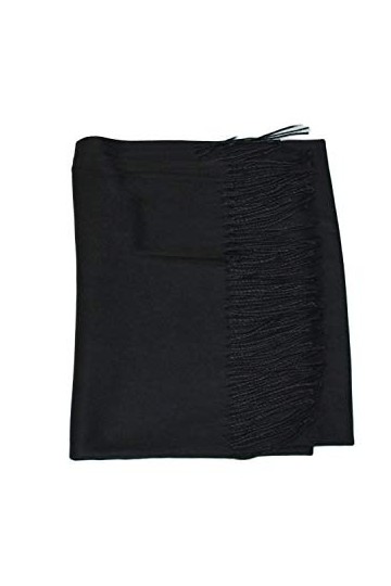 Kebello - Echarpe uni en Laine Noir Taille Taille unique laine