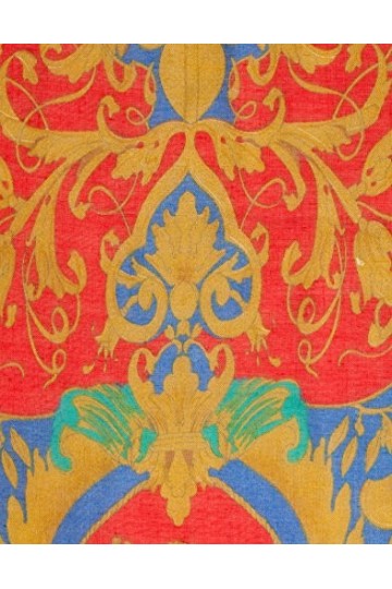 Vincenzo Boretti écharpe-foulard femme, design à la mode, élegant, toucher doux - dessin héraldique rouge