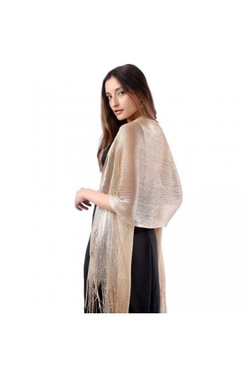 DiaryLook Écharpe de soirée pour femme avec franges - -