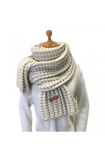 UKKO Foulard Écharpe Tricotée Hiver Foulards Foulards Longs Écharpes Féminines Millésime Grand Châle Molle Chaude Pashmina Ép