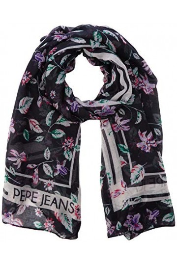 Pepe Jeans Anker Scarf, Echarpe Femme, Multicolore Multi Bleu 0aa , Taille Unique Taille Fabricant: 000 