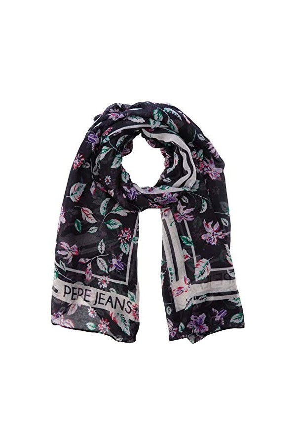 Pepe Jeans Anker Scarf, Echarpe Femme, Multicolore Multi Bleu 0aa , Taille Unique Taille Fabricant: 000 