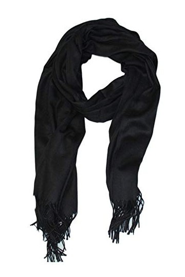 Kebello - Echarpe uni en Laine Noir Taille Taille unique laine