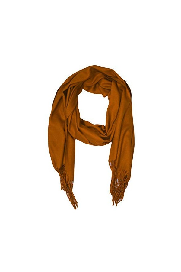 Kebello - Echarpe uni en Laine Noir Taille Taille unique laine