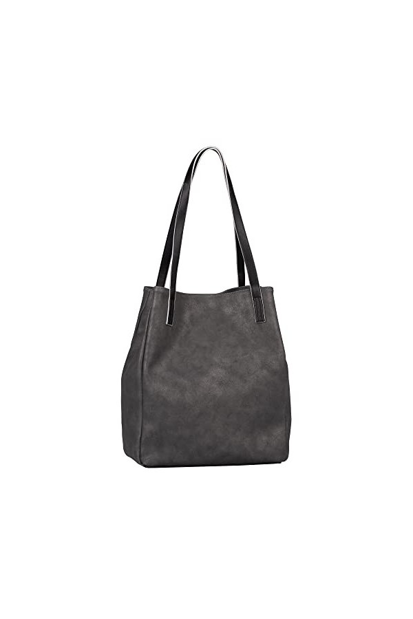 TOM TAILOR Sac de transport Arona Glitter pour femme, gris foncé, L, Moderne