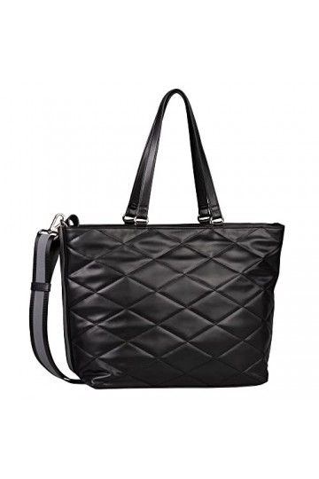 Tom Tailor Mica Shopper pour femme, Noir, L, Moderne