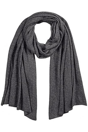 PIECES PCDEBBIE Wool Long Scarf Noos BC Écharpe, Gris foncé mélangé, Taille Unique Femme