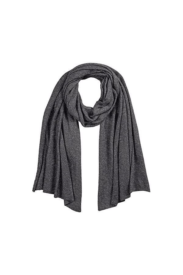 PIECES PCDEBBIE Wool Long Scarf Noos BC Écharpe, Gris foncé mélangé, Taille Unique Femme