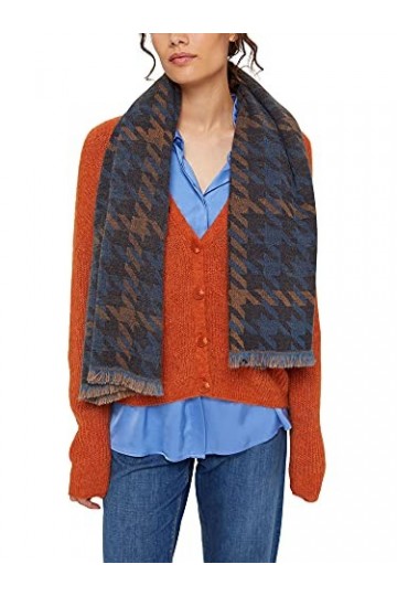 ESPRIT 081ea1q308 Écharpe de Mode, 400/bleu Marine, Taille Unique Femme