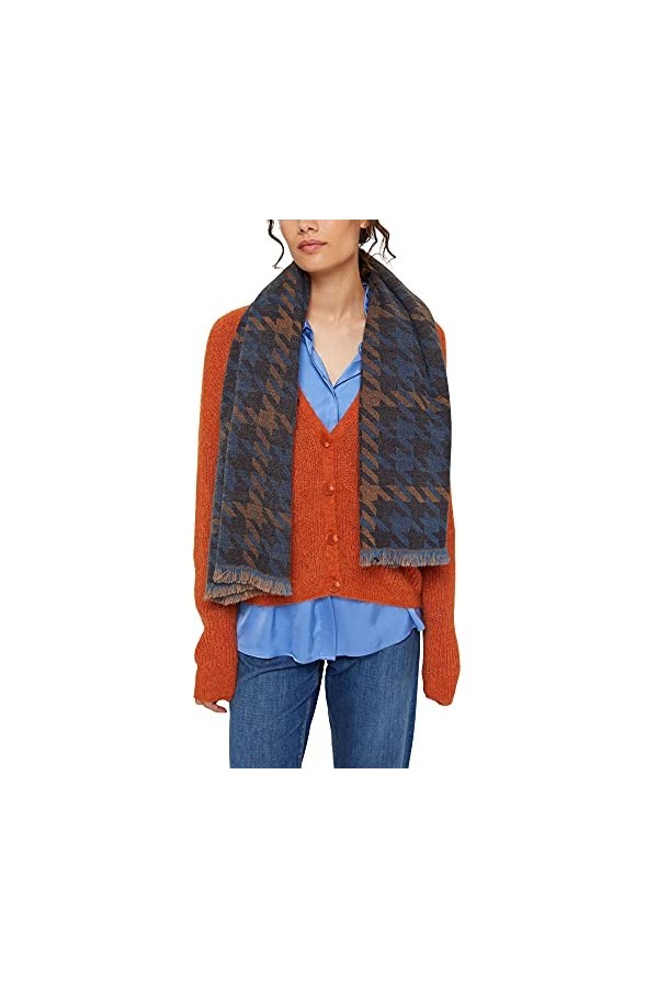 ESPRIT 081ea1q308 Écharpe de Mode, 400/bleu Marine, Taille Unique Femme