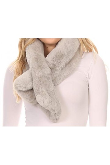 Sakkas 16113 - Kiy Loophole Écharpe longue texturée confortable en fausse fourrure douce et chaude,Taille unique