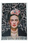 TF Écharpe viscose double impression Frida Kahlo Khalo cadeau femme art mode étole foulard, Multicolore, Taille unique