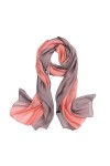 LumiSyne Femme Foulard En Soie Mélangée Dégradé De Couleurs Coton Lin Écharpe De Soie Mode Élégant Léger Doux Wraps Étole Châ