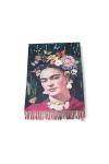 Écharpe viscose double impression Frida cadeau femme art mode écharpe foulard, multicolore, Taille unique
