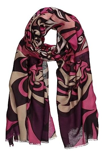 Ulla Popken Echarpe fine pour femme Rose magenta Taille unique, Rose magenta, taille unique