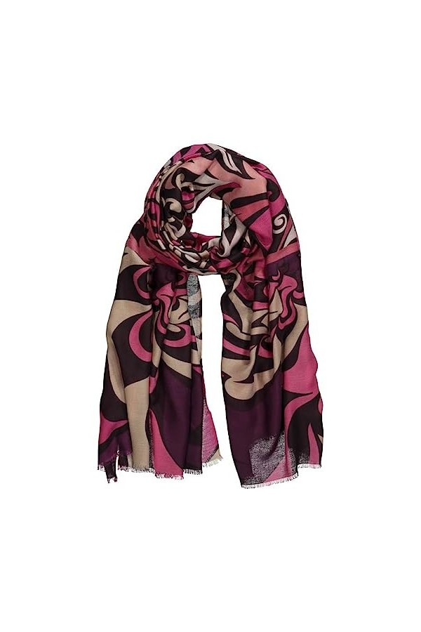 Ulla Popken Echarpe fine pour femme Rose magenta Taille unique, Rose magenta, taille unique