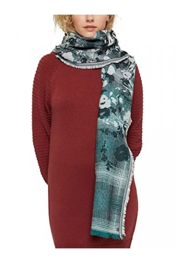 Esprit Accessoires 111ea1q303 charpe tendance, 375/Dark Teal Green, Taille unique Femme