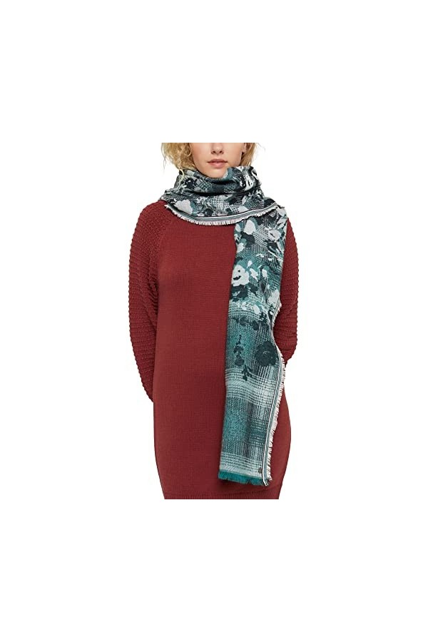 Esprit Accessoires 111ea1q303 charpe tendance, 375/Dark Teal Green, Taille unique Femme