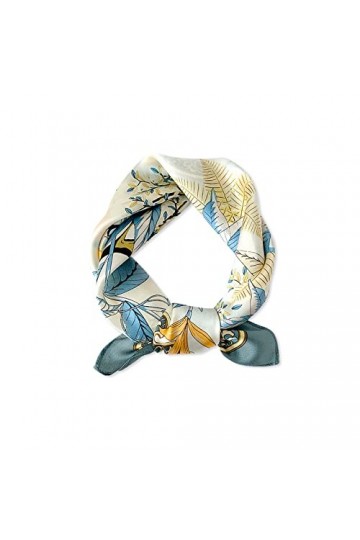 LumiSyne Foulards En Soie Pour Femme Série Imprimé Écharpe Carrée Motif Feuille dÉrable Artistique Soie Satinée De Haute Qua