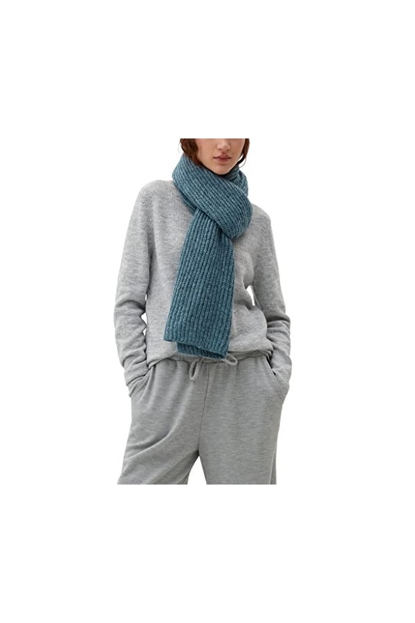 Q/S by s.Oliver 50.2.51.25.276.2124720 Écharpe, Bleu/Vert, 1 Femme