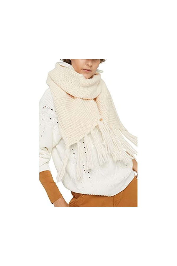 Esprit 101ca1q306 Écharpe de Mode, 110/écru, Taille Unique Femme