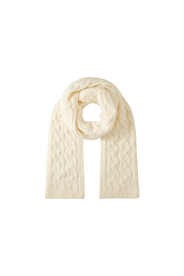 TOM TAILOR Denim 1034345 Écharpe Tricotée Femme ,10338 - Soft Light Beige ,ONESIZE