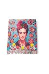 Écharpe viscose double impression Frida cadeau femme art mode écharpe foulard, multicolore, Taille unique