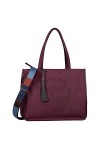 TOM TAILOR Ronda Shopper pour femme, Rouge foncé., L, Moderne