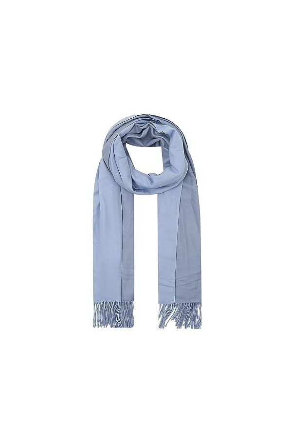 Ever Bloom Écharpe Femme 2 Couleurs Frange Longue Echarpe pour Hiver Automne Foulard Chaud et Élégant Foulards Femmes Filles 
