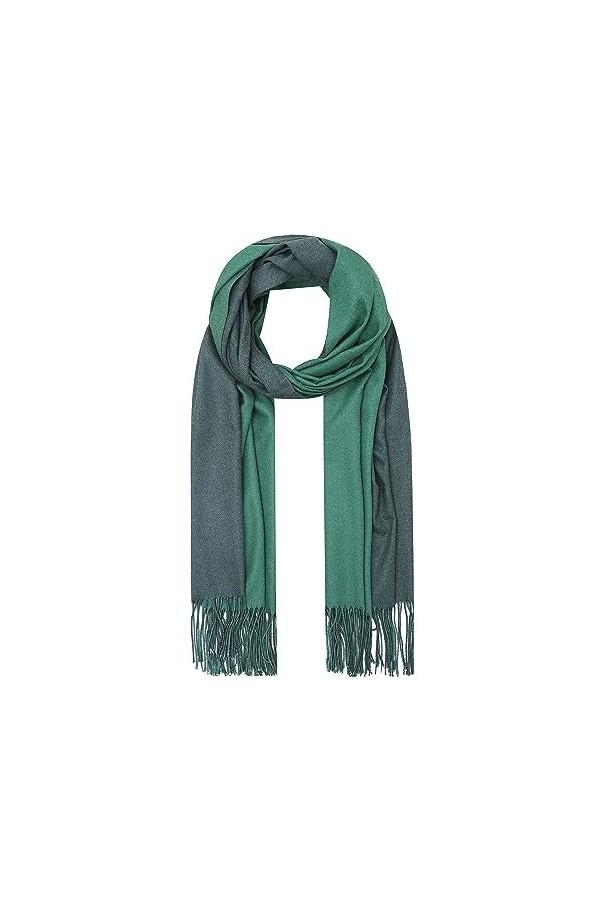 Ever Bloom Écharpe Femme 2 Couleurs Frange Longue Echarpe pour Hiver Automne Foulard Chaud et Élégant Foulards Femmes Filles 