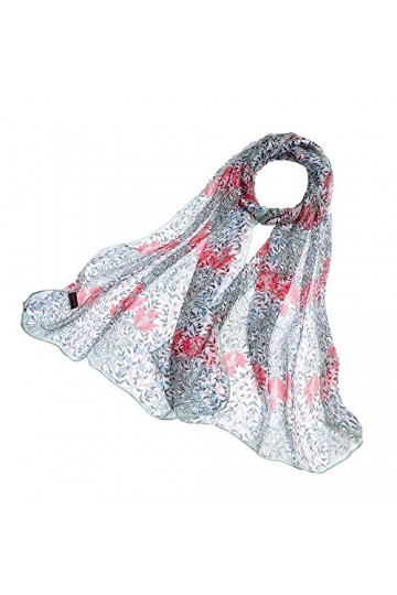 Signare Écharpe 100 % soie légère et douce pour femme, Bourne, 180 cm x 52 cm