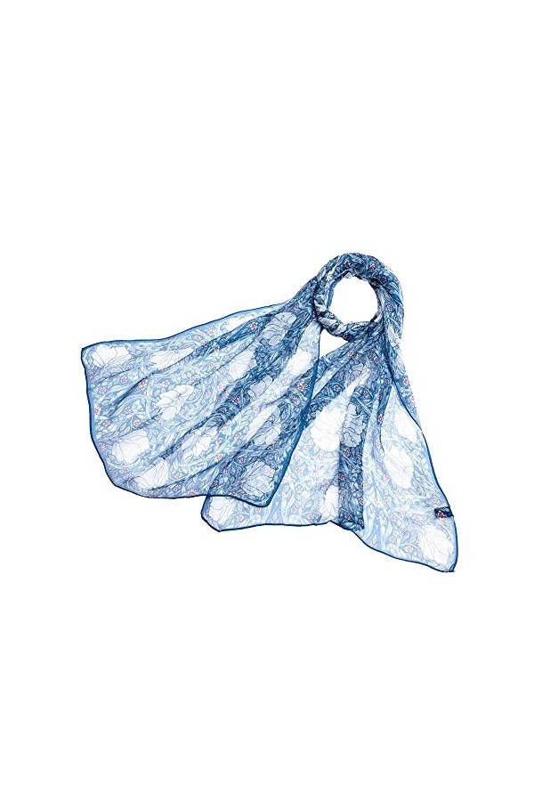Signare Écharpe 100 % soie légère et douce pour femme, Bourne, 180 cm x 52 cm