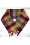 Thingimijigs Écharpe à carreaux ultra douce avec pompons pour femme, multicolore, taille unique