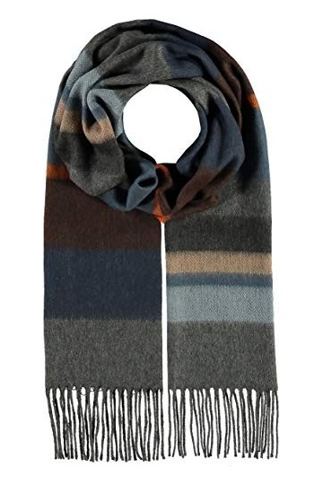 HIKARO Écharpe rayée pour femmes et hommes - écharpe rayée parfaite pour l’automne et l’hiver – écharpe élégante avec franges