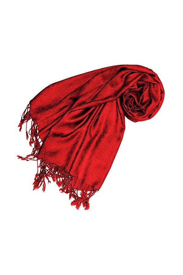 Lorenzo Cana Foulard Pashmina de qualité supérieure tissé Jacquard Motif cachemire 60 x 200 cm Viscose Couleurs harmonieuses