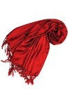 Lorenzo Cana Foulard Pashmina de qualité supérieure tissé Jacquard Motif cachemire 60 x 200 cm Viscose Couleurs harmonieuses