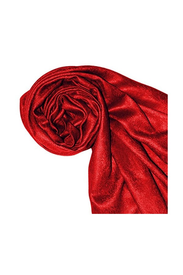 Lorenzo Cana Foulard Pashmina de qualité supérieure tissé Jacquard Motif cachemire 60 x 200 cm Viscose Couleurs harmonieuses