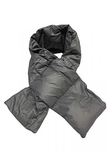 Cinelli Écharpe Unisexe Gris 100% Nylon Doublure 100% Duvet D’ Oie Fabriqué en Italie