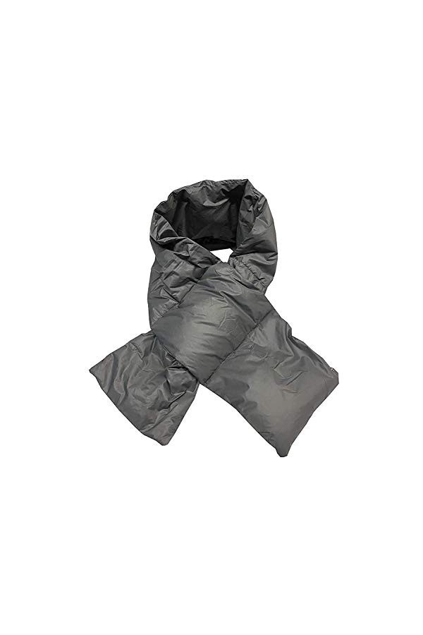 Cinelli Écharpe Unisexe Gris 100% Nylon Doublure 100% Duvet D’ Oie Fabriqué en Italie