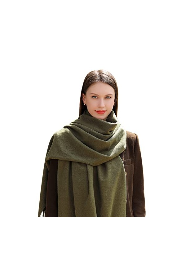 MASADA Écharpe dhiver pour femmes chaude et douce - Rose poussiéreux