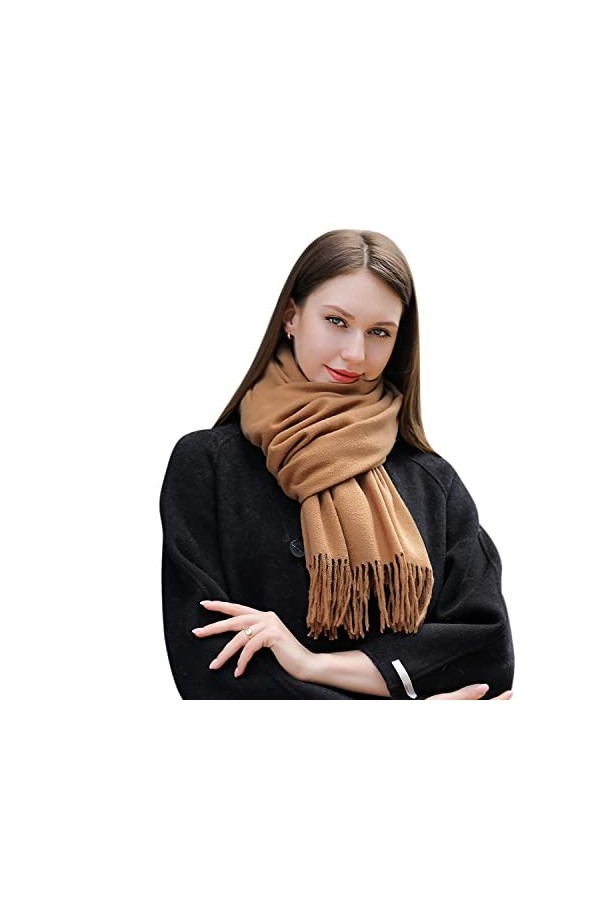 MASADA Écharpe dhiver pour femmes chaude et douce - Rose poussiéreux