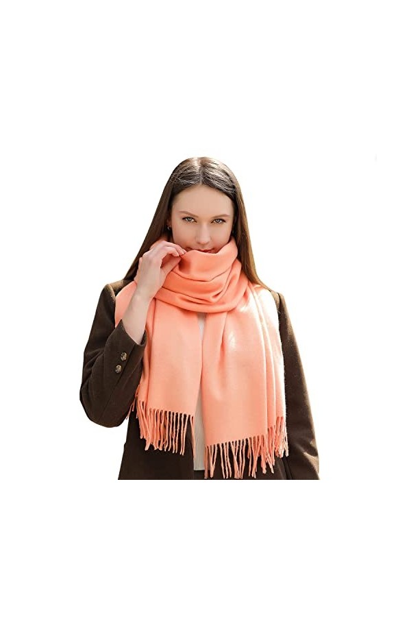 MASADA Écharpe dhiver pour femmes chaude et douce - Rose poussiéreux