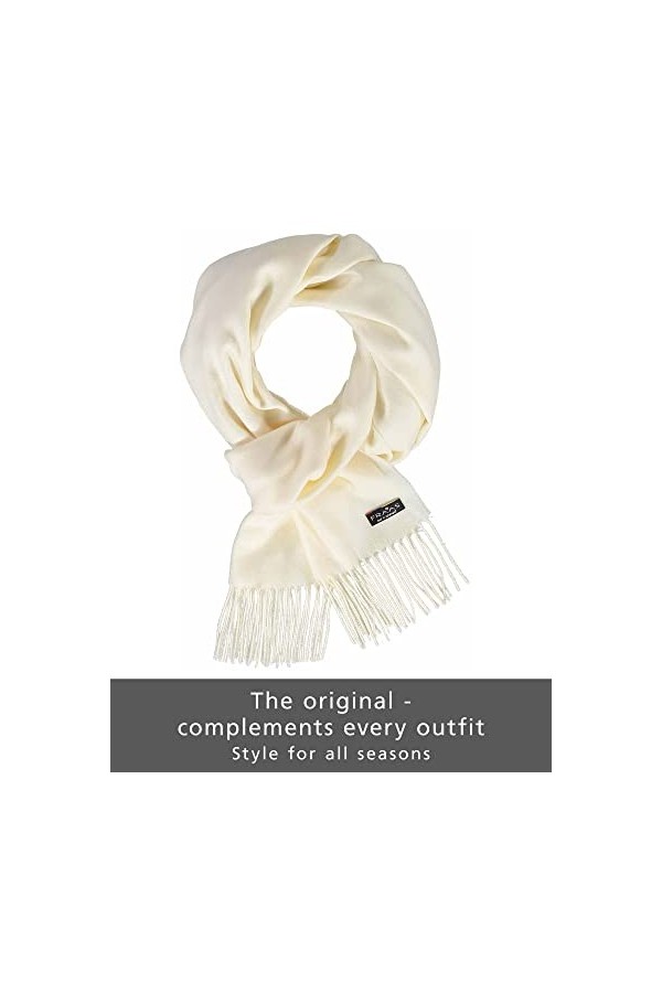 FRAAS Écharpe Cashmink 35 x 200 cm - Plus douce que le cachemire - Made in Germany - Écharpe unie pour femmes et hommes - Par