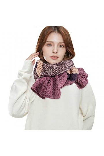 LumiSyne Chaude Hiver Écharpe Homme Femme Écharpe Tricoté Cache-Cou Coloré Doux Echarpe Épaisse Écharpes Foulards De Mode Pou