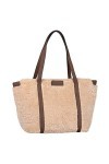 TOM TAILOR Bags Miri Teddy Sac à bandoulière zippé pour femme Beige Taille moyenne, Beige mélangé, m, Moderne
