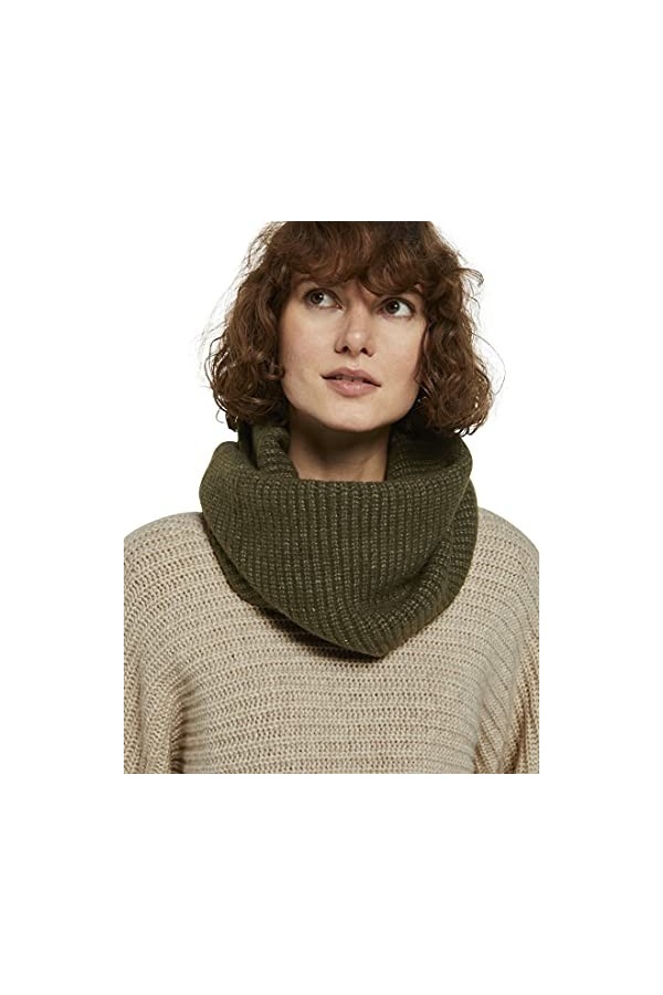 Tom Tailor Écharpe en tricot pour femme - Vert - One Size