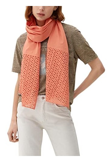 s.Oliver Écharpe, Orange, Taille Unique Femme