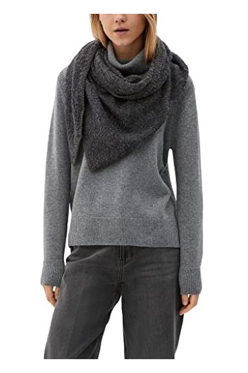 s.Oliver Écharpe, Gris, Taille Unique Femme