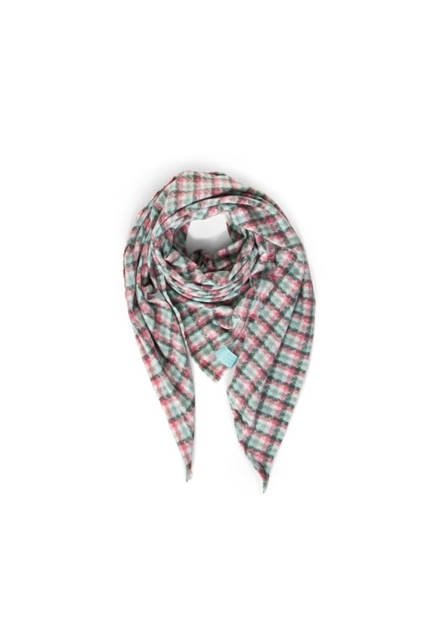 Street One A572155 Foulard Triangulaire à Carreaux, Menthe Polaire, A Femme